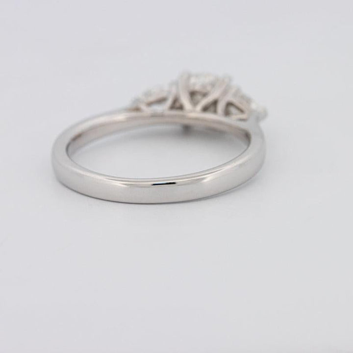 0.55 CT Round Cut Solitaire Ring with Pear - shapes on the sides - ZIZOV DIAMONDS