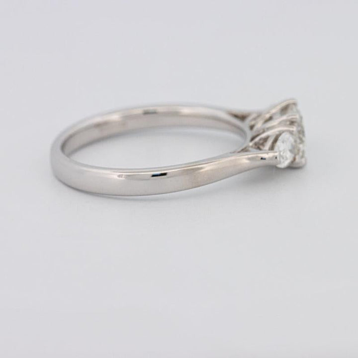 0.55 CT Round Cut Solitaire Ring with Pear - shapes on the sides - ZIZOV DIAMONDS