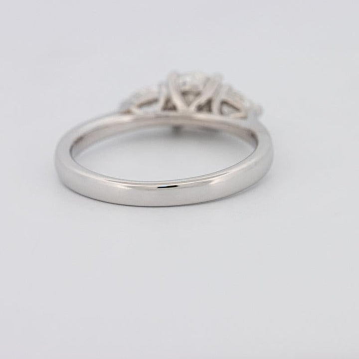 0.55 CT Round Cut Solitaire Ring with Pear - shapes on the sides - ZIZOV DIAMONDS