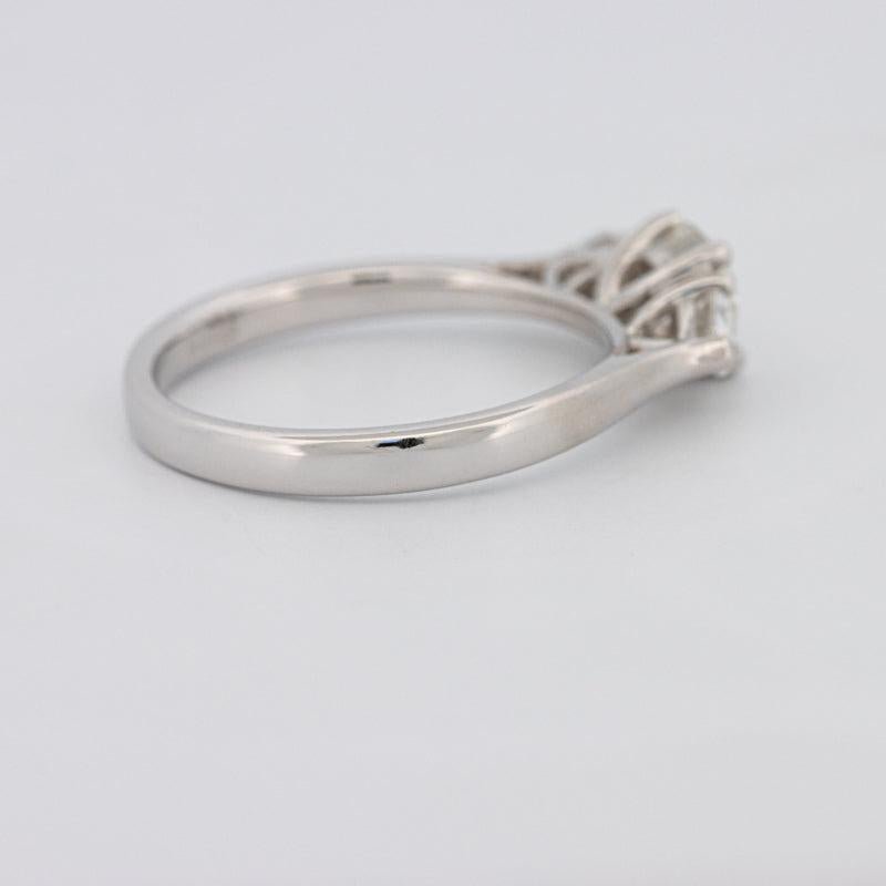 0.55 CT Round Cut Solitaire Ring with Pear - shapes on the sides - ZIZOV DIAMONDS