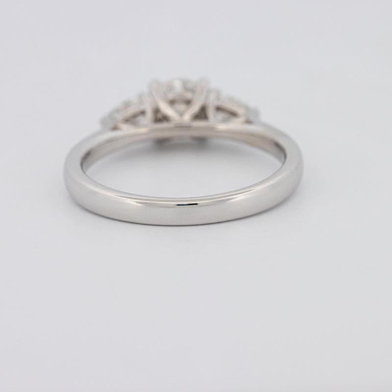 0.55 CT Round Cut Solitaire Ring with Pear - shapes on the sides - ZIZOV DIAMONDS