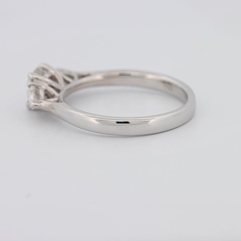 0.55 CT Round Cut Solitaire Ring with Pear - shapes on the sides - ZIZOV DIAMONDS