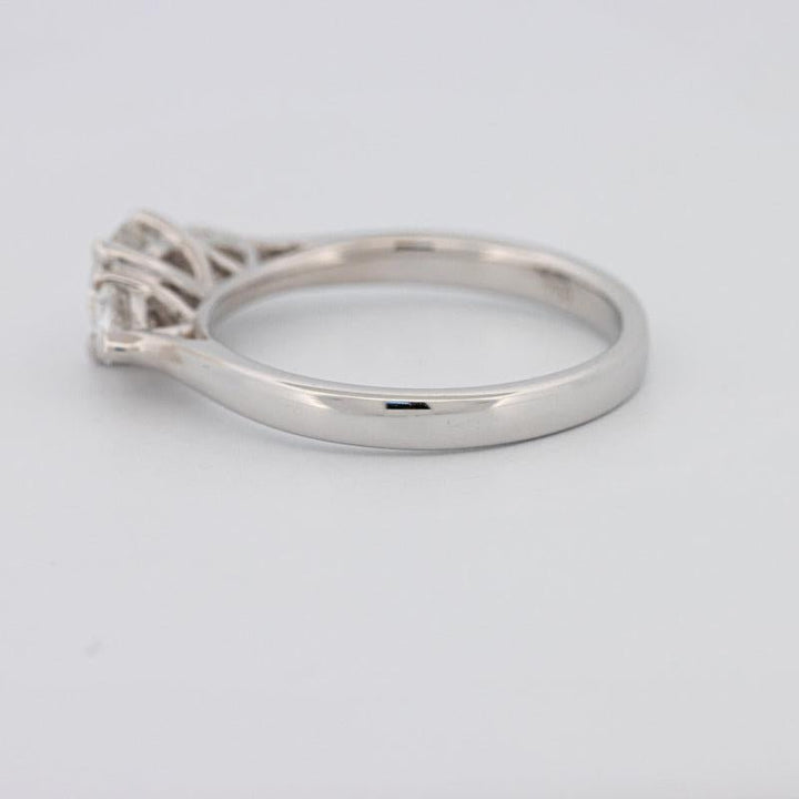 0.55 CT Round Cut Solitaire Ring with Pear - shapes on the sides - ZIZOV DIAMONDS