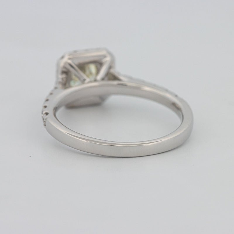 0.60 CT Fancy Light Yellow Cushion Halo Solitaire - ZIZOV DIAMONDS
