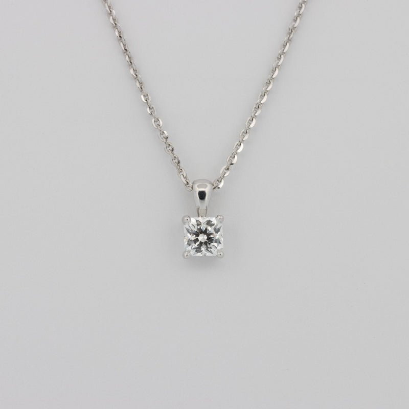 0.70 CT Classic Square Radiant Solitaire Pendant - ZIZOV DIAMONDS