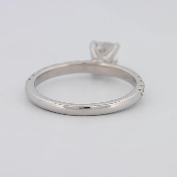 0.70 CT Cushion Cut Solitaire Pavé Ring - ZIZOV DIAMONDS