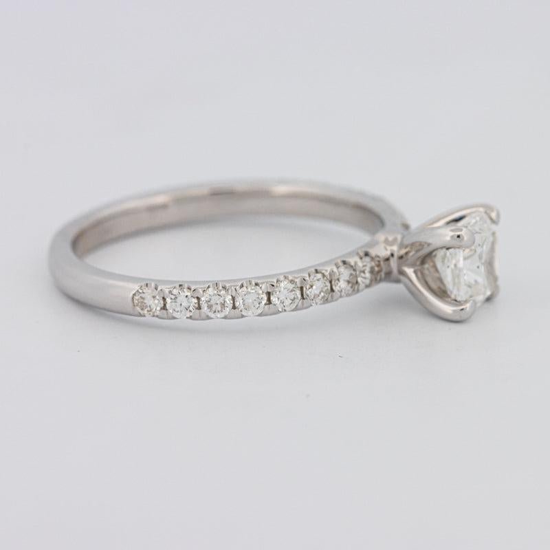 0.70 CT Cushion Cut Solitaire Pavé Ring - ZIZOV DIAMONDS