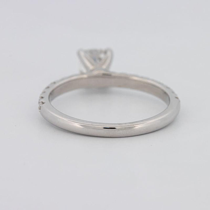 0.70 CT Cushion Cut Solitaire Pavé Ring - ZIZOV DIAMONDS