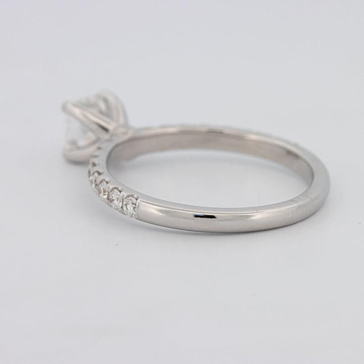 0.70 CT Cushion Cut Solitaire Pavé Ring - ZIZOV DIAMONDS