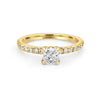 0.70 CT Cushion Cut Solitaire Pavé Ring - ZIZOV DIAMONDS