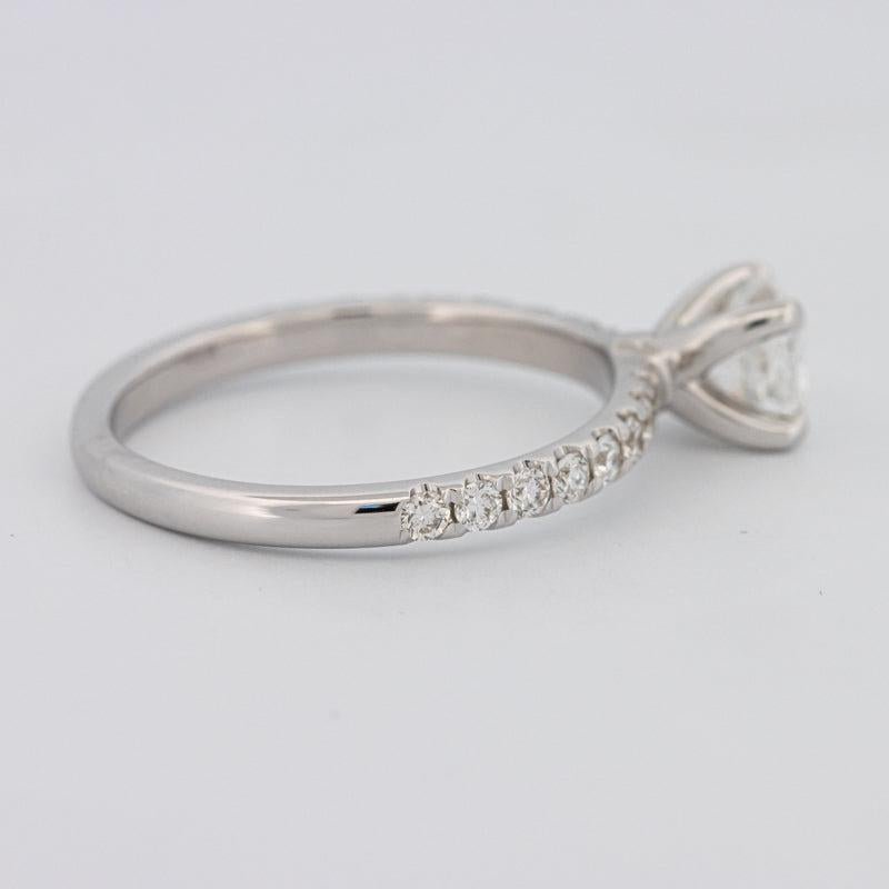 0.70 CT Cushion Cut Solitaire Pavé Ring - ZIZOV DIAMONDS