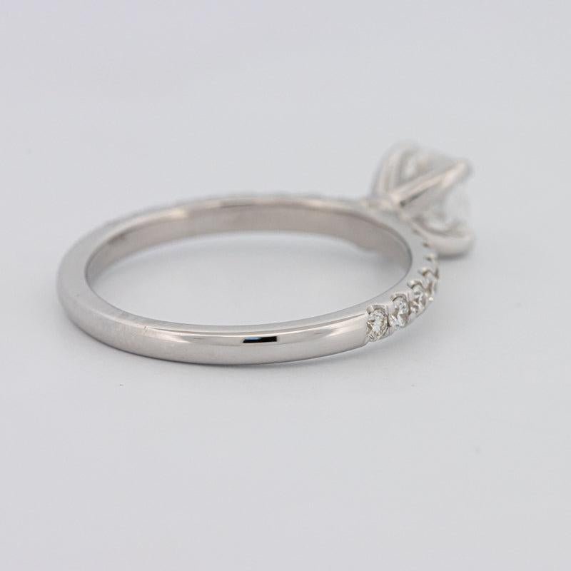 0.70 CT Cushion Cut Solitaire Pavé Ring - ZIZOV DIAMONDS