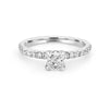 0.70 CT Cushion Cut Solitaire Pavé Ring - ZIZOV DIAMONDS