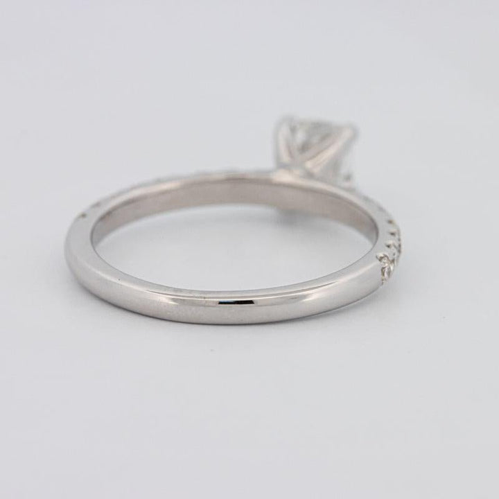 0.70 CT Cushion Cut Solitaire Pavé Ring - ZIZOV DIAMONDS