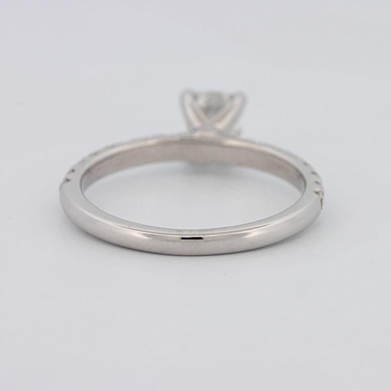 0.70 CT Cushion Cut Solitaire Pavé Ring - ZIZOV DIAMONDS