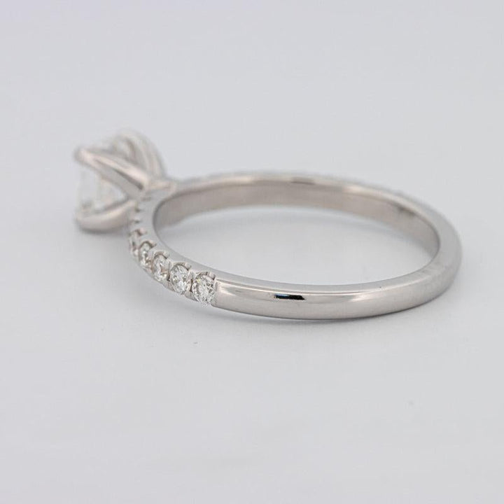 0.70 CT Cushion Cut Solitaire Pavé Ring - ZIZOV DIAMONDS