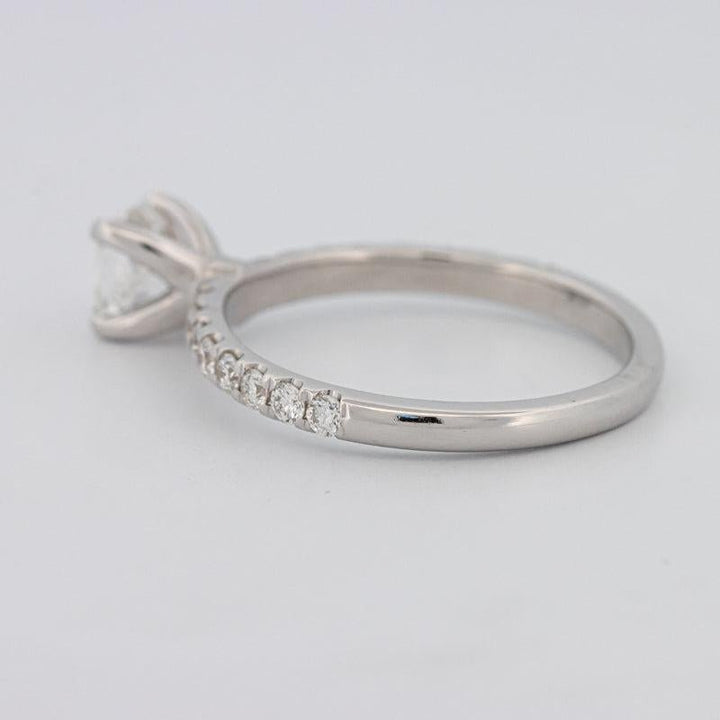 0.70 CT Cushion Cut Solitaire Pavé Ring - ZIZOV DIAMONDS