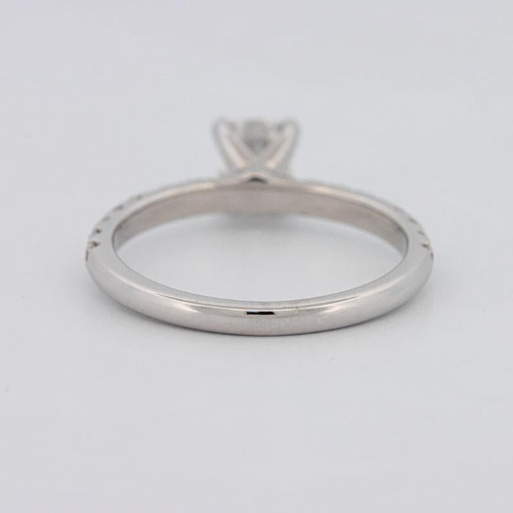 0.70 CT Cushion Cut Solitaire Pavé Ring - ZIZOV DIAMONDS