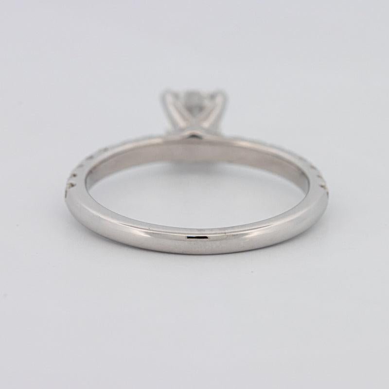 0.70 CT Cushion Cut Solitaire Pavé Ring - ZIZOV DIAMONDS