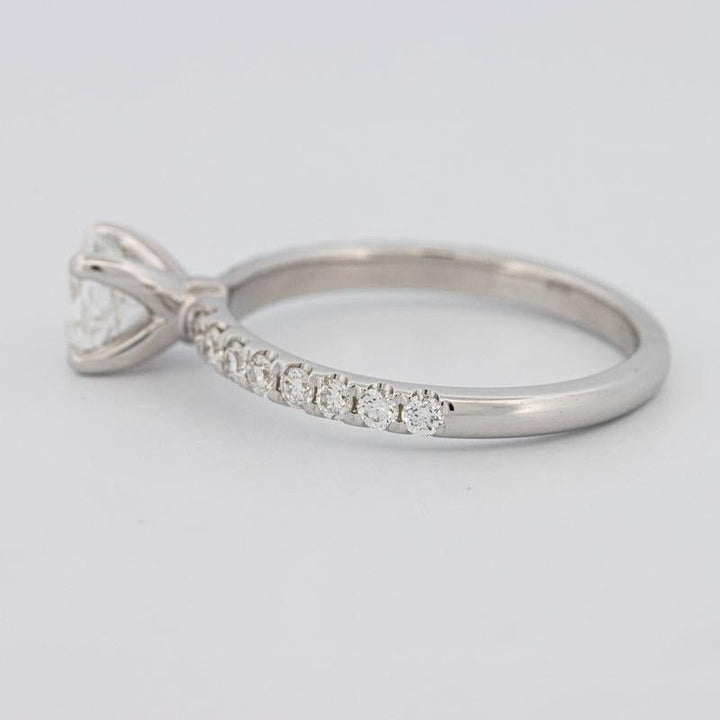 0.70 CT Cushion Cut Solitaire Pavé Ring - ZIZOV DIAMONDS