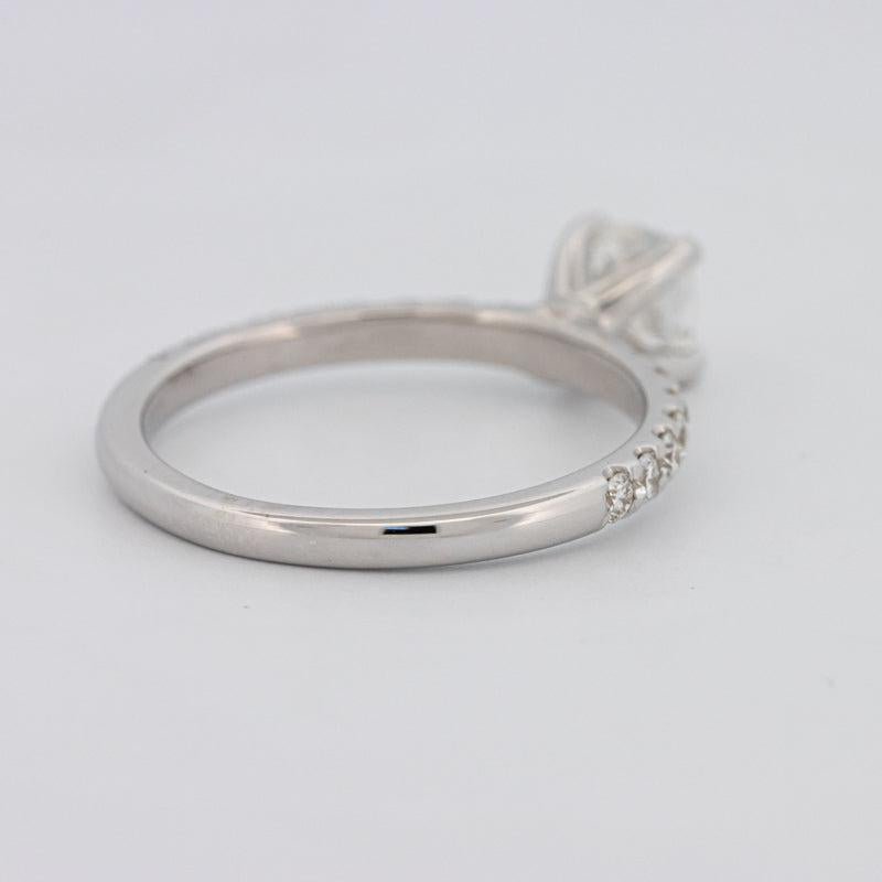 0.70 CT Cushion Cut Solitaire Pavé Ring - ZIZOV DIAMONDS