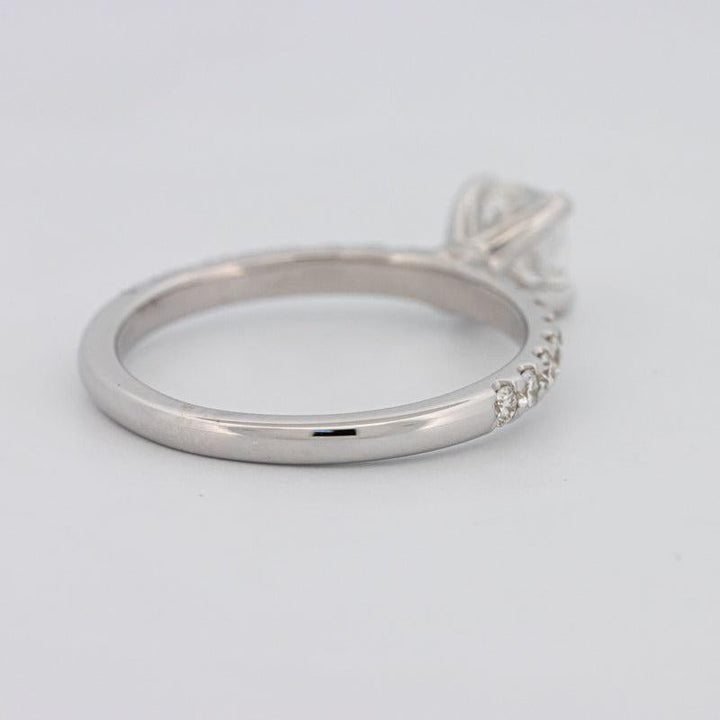 0.70 CT Cushion Cut Solitaire Pavé Ring - ZIZOV DIAMONDS