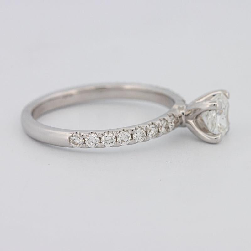 0.70 CT Cushion Cut Solitaire Pavé Ring - ZIZOV DIAMONDS