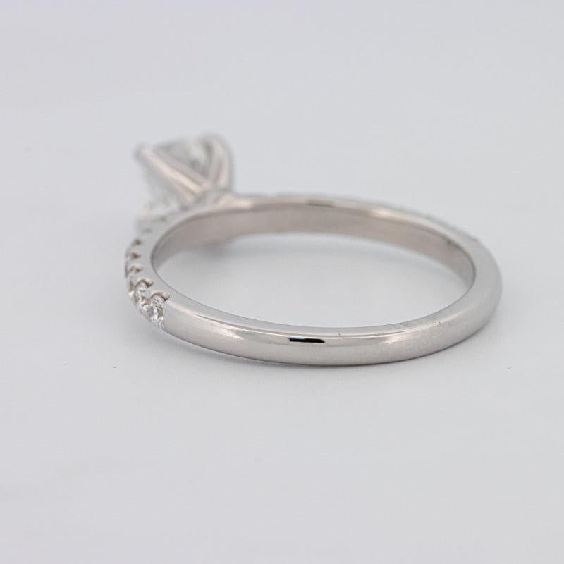 0.70 CT Cushion Cut Solitaire Pavé Ring - ZIZOV DIAMONDS