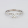 0.70 CT Cushion Cut Solitaire Pavé Ring - ZIZOV DIAMONDS