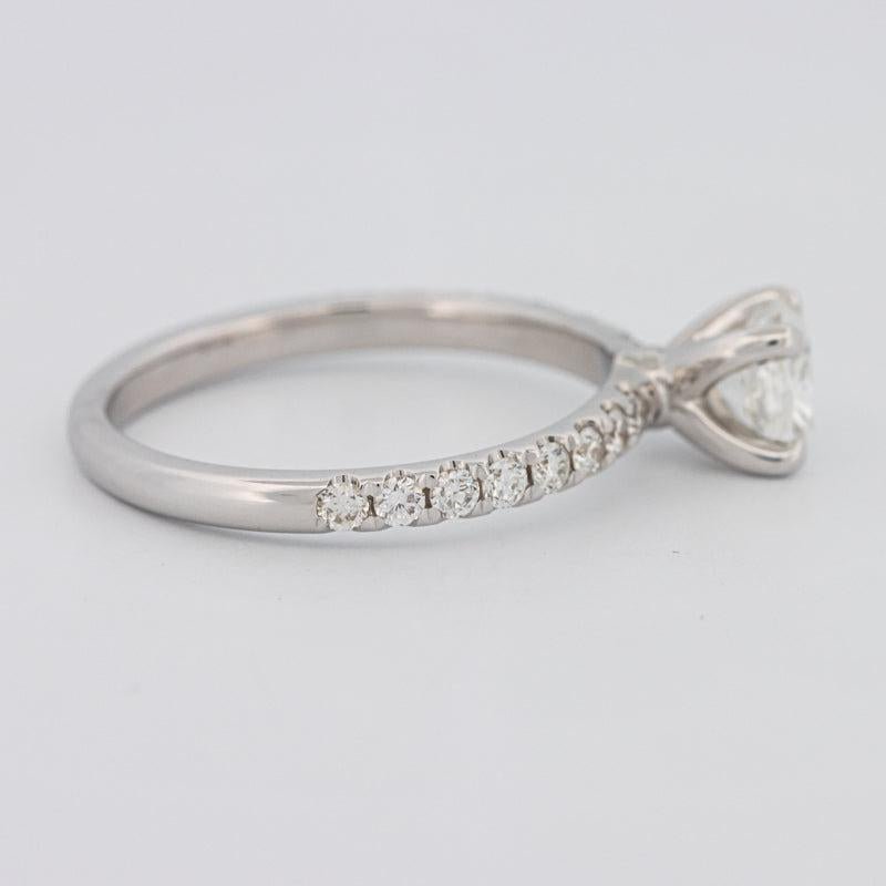 0.70 CT Cushion Cut Solitaire Pavé Ring - ZIZOV DIAMONDS