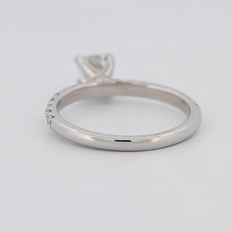 0.70 CT Cushion Cut Solitaire Pavé Ring - ZIZOV DIAMONDS