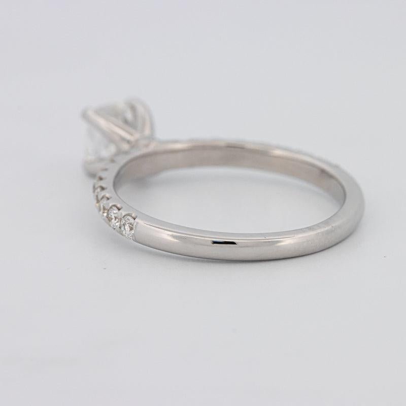 0.70 CT Cushion Cut Solitaire Pavé Ring - ZIZOV DIAMONDS