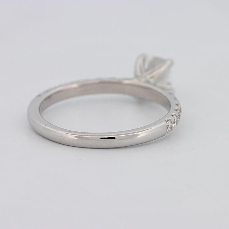 0.70 CT Cushion Cut Solitaire Pavé Ring - ZIZOV DIAMONDS