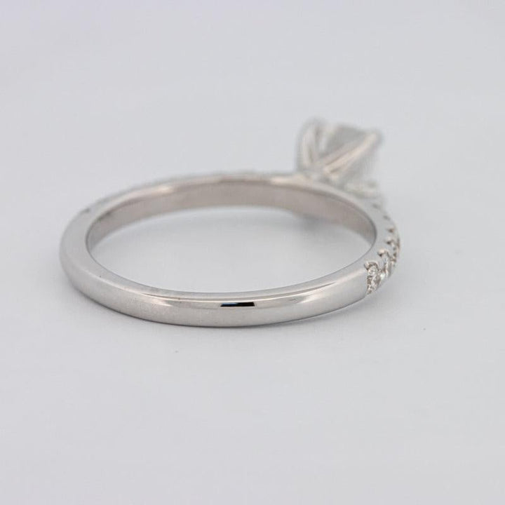 0.70 CT Cushion Cut Solitaire Pavé Ring - ZIZOV DIAMONDS