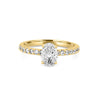 0.70 CT Oval Cut Solitaire Pavé Ring - ZIZOV DIAMONDS