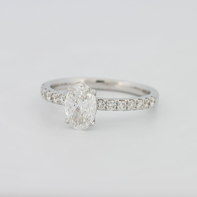 0.70 CT Oval Cut Solitaire Pavé Ring - ZIZOV DIAMONDS