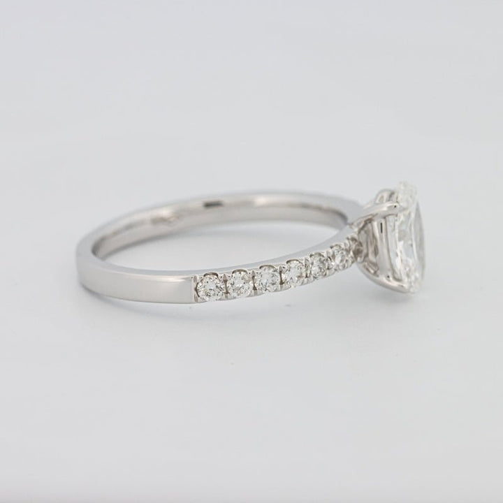 0.70 CT Oval Cut Solitaire Pavé Ring - ZIZOV DIAMONDS