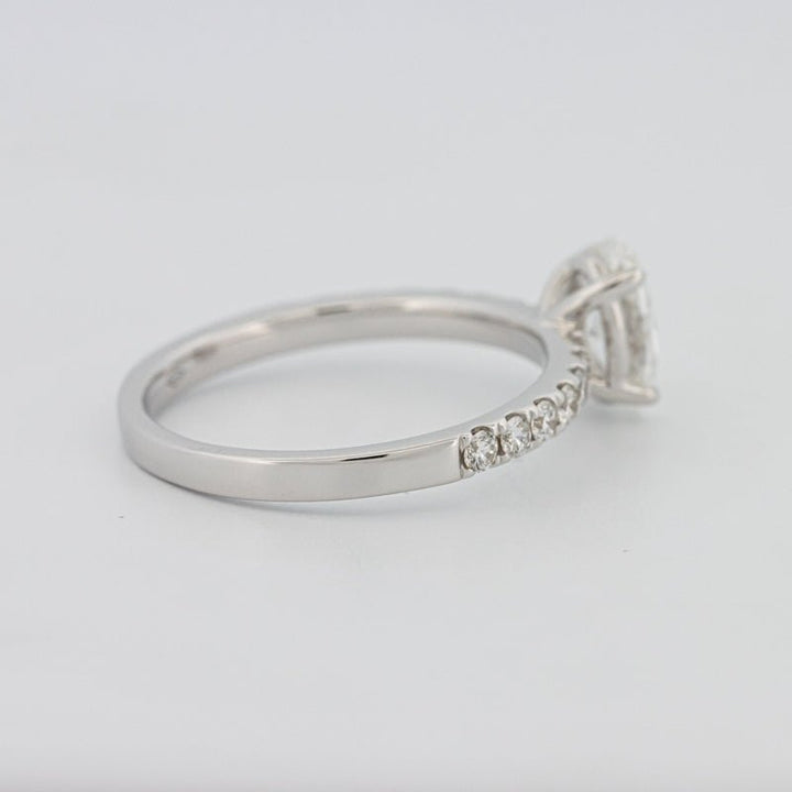 0.70 CT Oval Cut Solitaire Pavé Ring - ZIZOV DIAMONDS