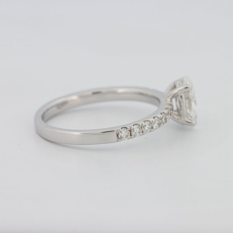 0.70 CT Oval Cut Solitaire Pavé Ring - ZIZOV DIAMONDS