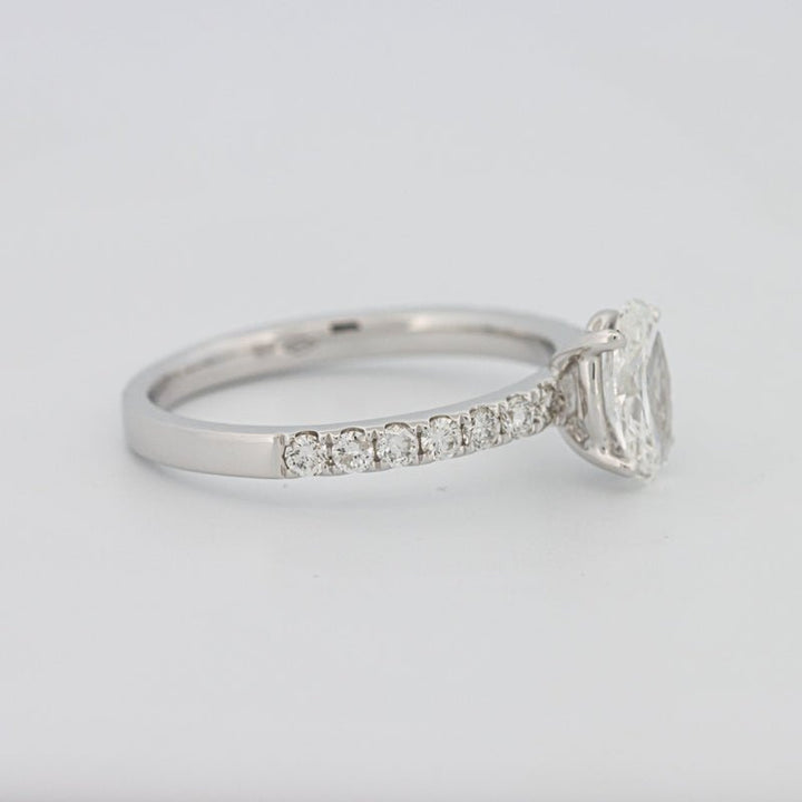 0.70 CT Oval Cut Solitaire Pavé Ring - ZIZOV DIAMONDS
