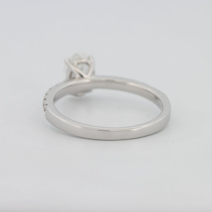 0.70 CT Oval Cut Solitaire Pavé Ring - ZIZOV DIAMONDS