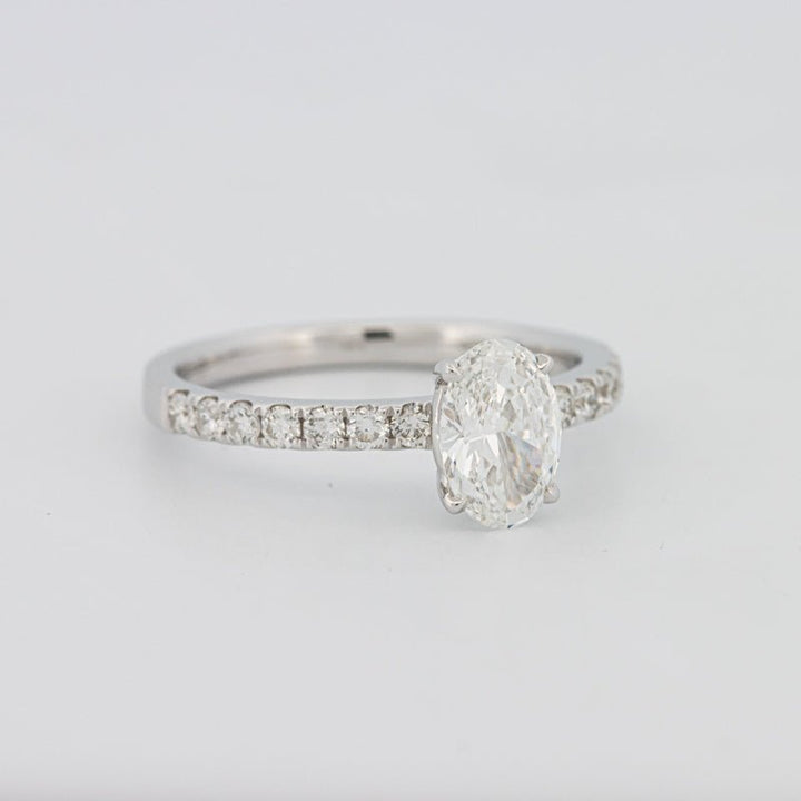 0.70 CT Oval Cut Solitaire Pavé Ring - ZIZOV DIAMONDS