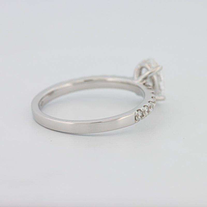 0.70 CT Oval Cut Solitaire Pavé Ring - ZIZOV DIAMONDS