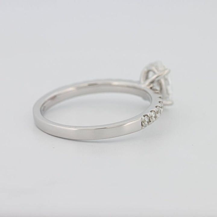 0.70 CT Oval Cut Solitaire Pavé Ring - ZIZOV DIAMONDS