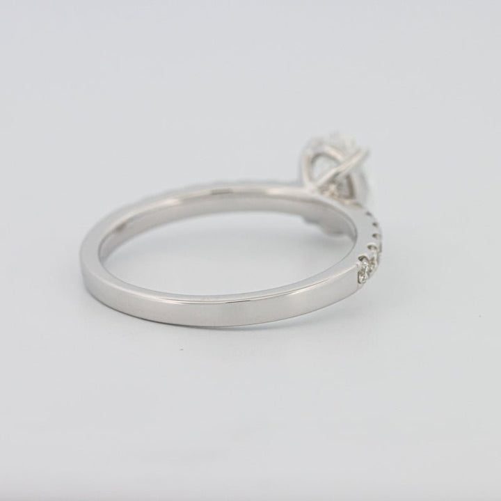 0.70 CT Oval Cut Solitaire Pavé Ring - ZIZOV DIAMONDS