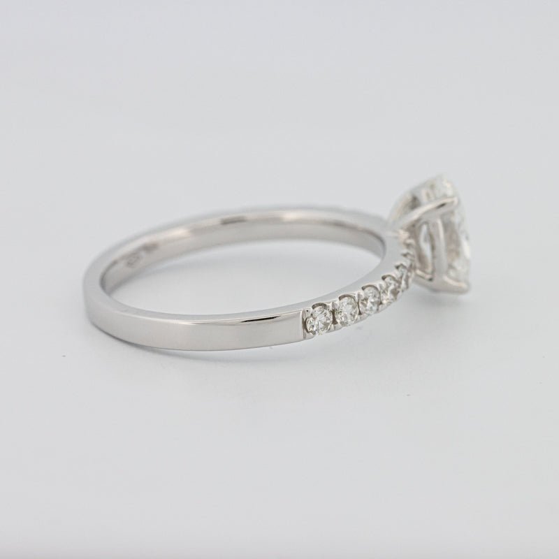 0.70 CT Oval Cut Solitaire Pavé Ring - ZIZOV DIAMONDS