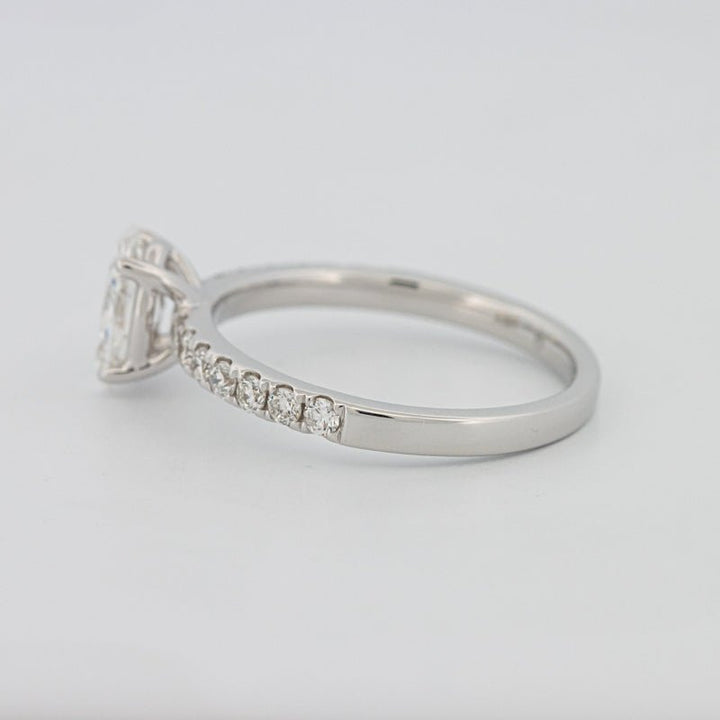 0.70 CT Oval Cut Solitaire Pavé Ring - ZIZOV DIAMONDS