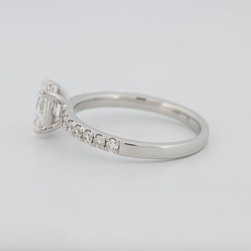 0.70 CT Oval Cut Solitaire Pavé Ring - ZIZOV DIAMONDS