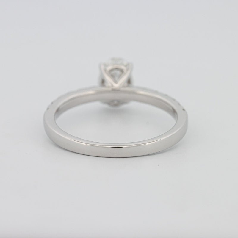 0.70 CT Oval Cut Solitaire Pavé Ring - ZIZOV DIAMONDS
