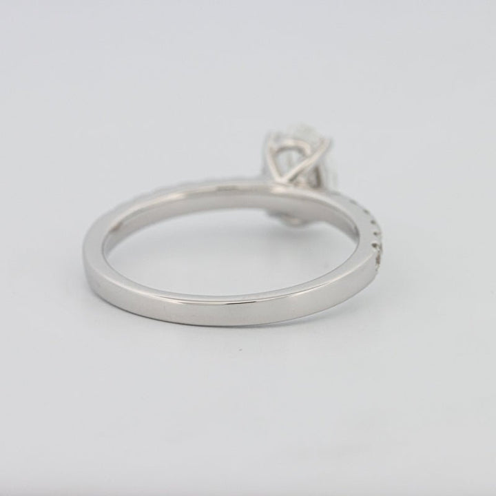 0.70 CT Oval Cut Solitaire Pavé Ring - ZIZOV DIAMONDS